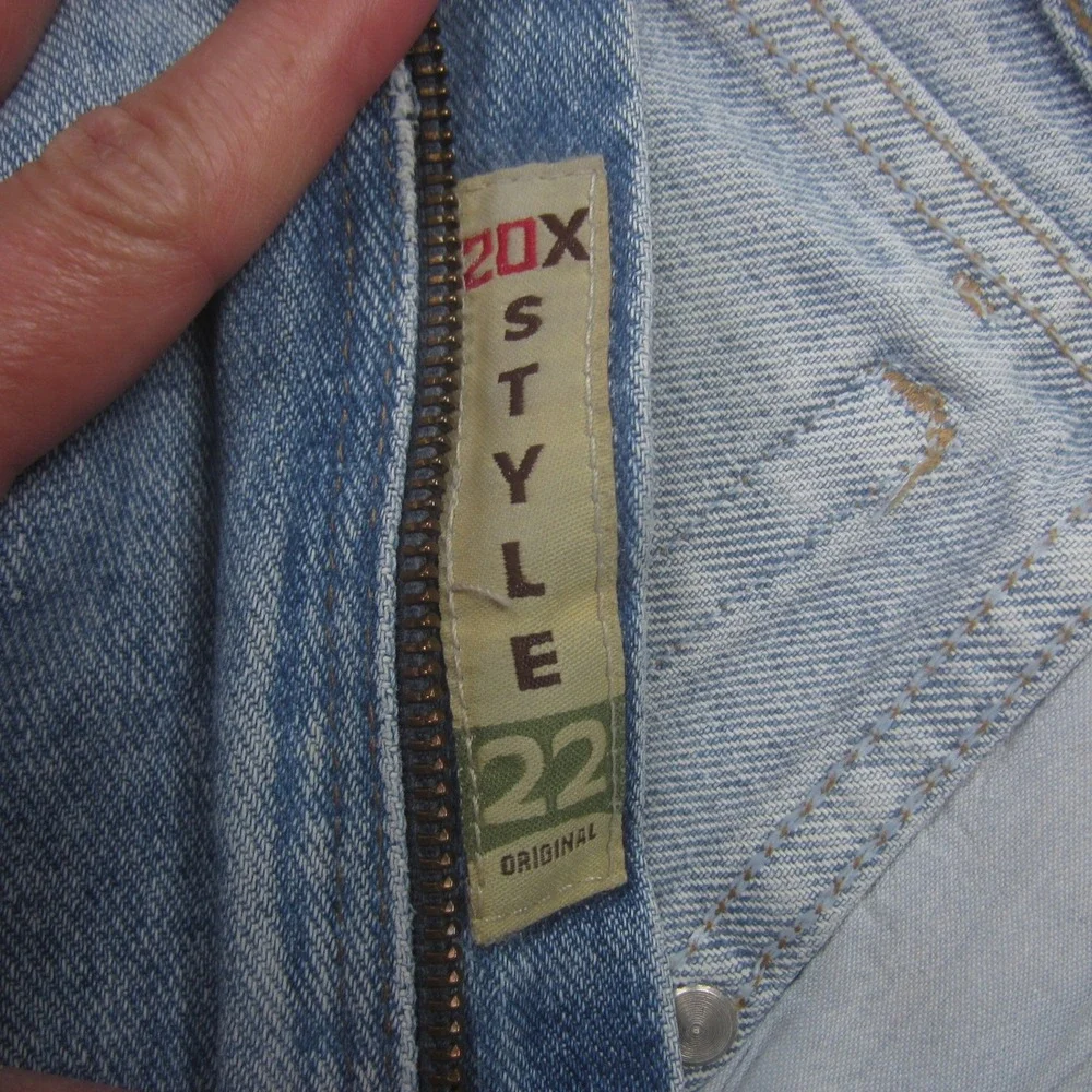 Wrangler 20X Jeans‎ Mens 38x33 Style 22 Original Light Wash Denim